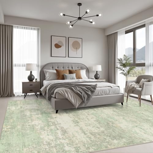 Area Rug Living Room (Green Cream / 4' x 6' (Rectangular))
