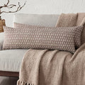 Long Floral Print Lumbar Throw Pillow Covers 14×36 Inch (36" x 14" (Pack of 2) / Chocolate)