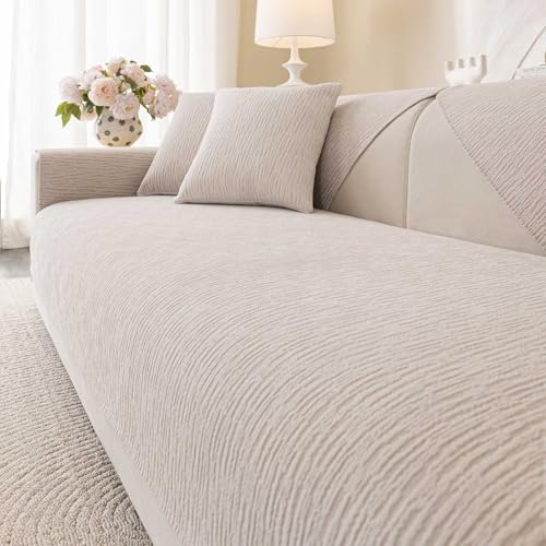 Soft Waterproof Chenille Cover Washable (1pc/36"x82"/Seat Cover / Coffee)