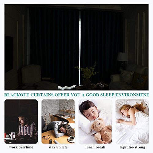 Blackout Curtain Panels 84 (Navy Blue / 52"W x 84"L (Pack of 2))