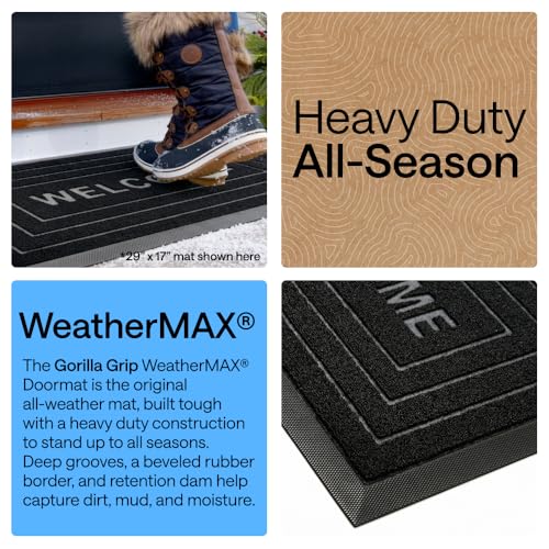 WeatherMAX Door Mat (Black Welcome / 47" x 35")