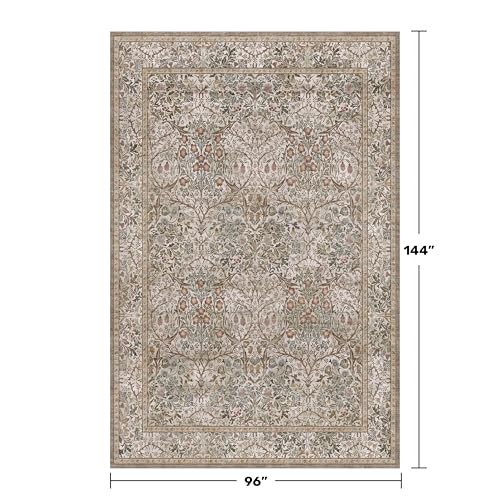Washable 8x12 Large Living Room Area Rug (Moss / 8' x 12' (Rectangular))
