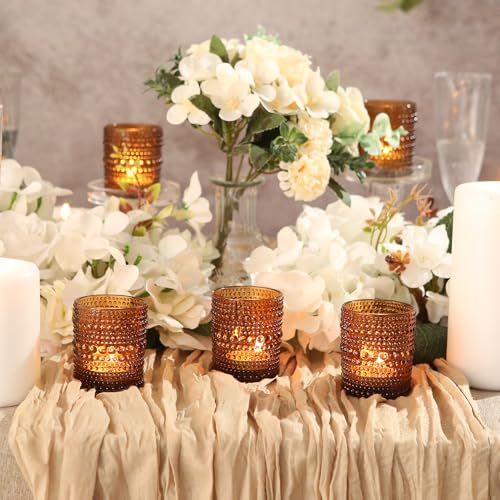 48 Pack Votive Candle Holders (Amber)