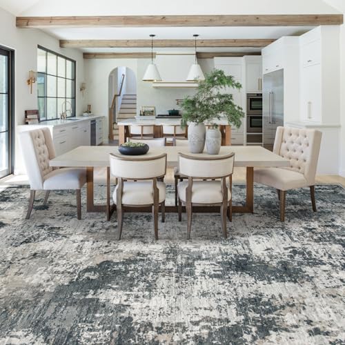 8x10 Area Rugs for Living Room (Grey White / 8' x 10' (Rectangular))
