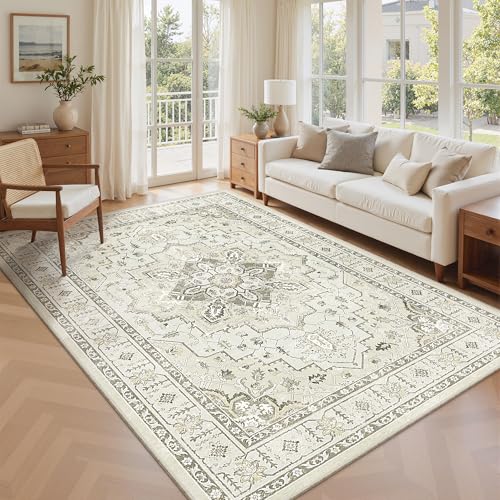 6x9 Area Rugs for Living Room (Beige / 6' x 9' (Rectangular))