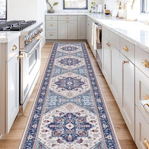 Soft Area Rugs 2x10 (2' x 10' (Runner) / Blue & Red)