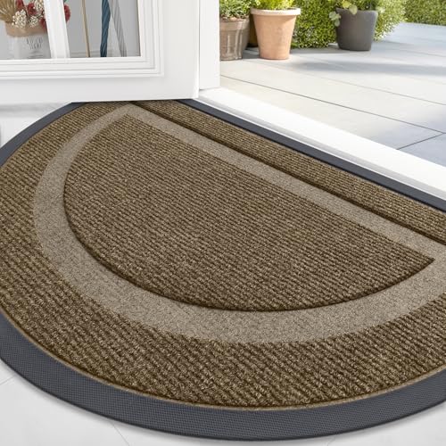 Half Circle Front Door Mat Outside 71x47 All (Brown / 71" x 47")