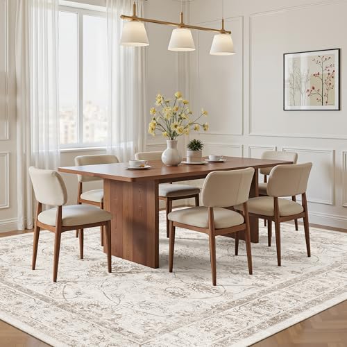 5x7 Area Rugs for Living Room (Brown/Ivory / 5' x 7' (Rectangular))