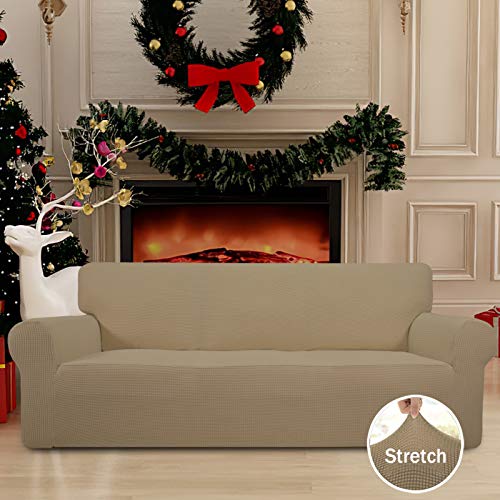 Stretch Oversized Sofa Couch Slipcover Washable Tan (X-Large Sofa / Tan)