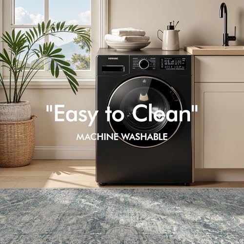 4x8 Washable Hallway Runner Rug (Blue / 4x8)