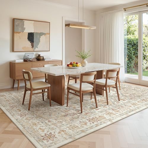 6x9 Area Rugs for Living Room (Orange/Beige / 6' x 9' (Rectangular))