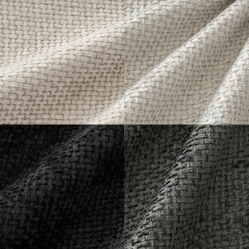 Soft Decorative Chenille Pillow Covers Cream Grey 16x16 Pack of 4 (16" x 16" (Pack of 4) / Neutral Cream/Grey)
