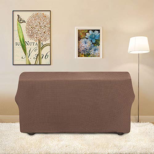 Stretch Loveseat Couch Covers Washable Brown (Medium Loveseat / Brown)