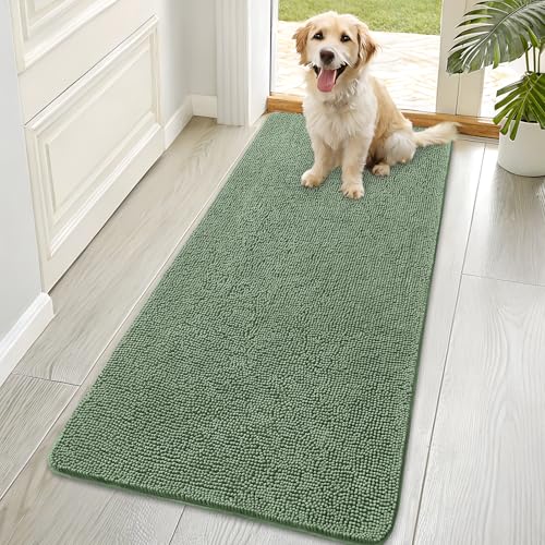 Dog Door Mat for Muddy Paws 70x35 (Olive Green / 70" X 35")
