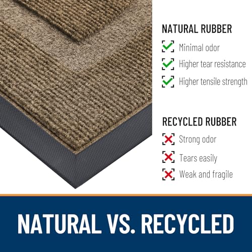 Half Circle Front Door Mat Outside 35x23 All (Brown / 35" x 23")
