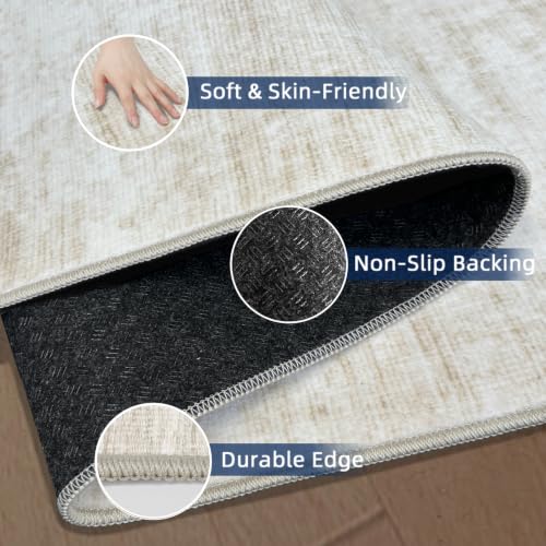 Washable Runners for Hallway 2x6 Runner Rug (Beige / 2' x 6' (Runner))