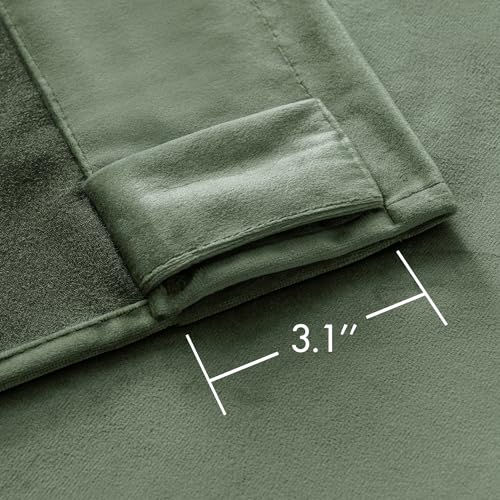 Sage Green Velvet Curtains 52x96 inches Luxury Blackout Curtains (Sage Green / 52"W x 96"L (Pack of 2))