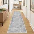 Washable 2x8 Runner Rug (Grey / 2' x 8' (Runner))