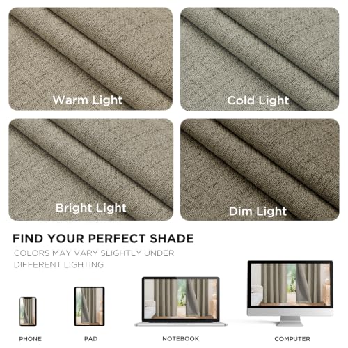 Linen Blackout Curtains for Bedroom