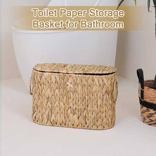 Toilet Paper Storage Basket (Natural(water Hyacinth))