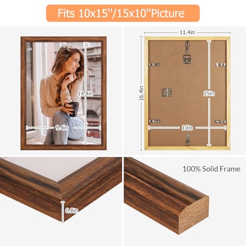10x15 Wood Frame Brown (Brown / 10x15)