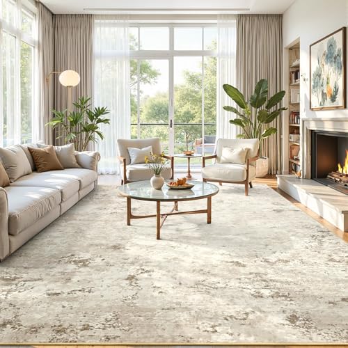 Washable 8x10 Beige Area Rug with Non (Beige / 8' x 10' (Rectangular))