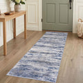 Modern Washable Rug Runner 2x5 Hallway Rug Runner Grey (Blue-grey / 2' x 5' (Runner))
