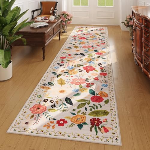 Long Hallway Runner Rug 2'7"x14' Washable (Beige / 2'7" x 14' (Rectangular))