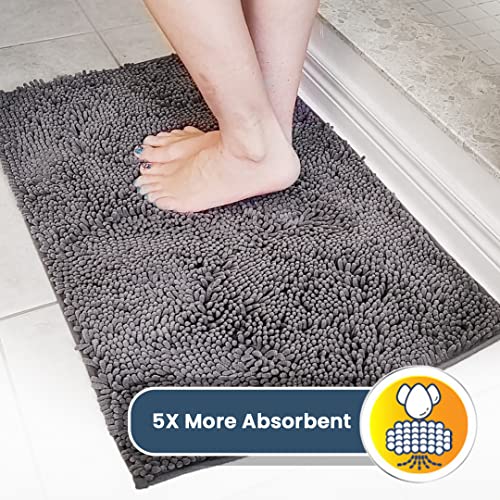 Super Water Absorbent Door Mat Indoor (Grey / 24" x 60")