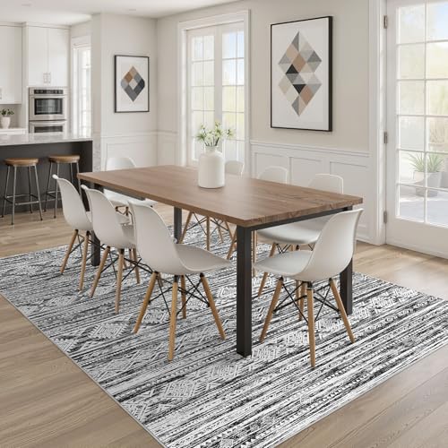 8x10 Area Rugs Living Room (White Black / 8' X 10' (Rectangular))