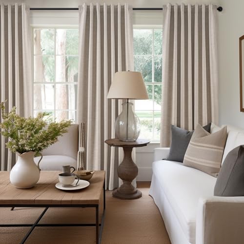 Extra Long Custom 102 Inch Curtains (Linen / 52"W x 102"L (Pack of 2))