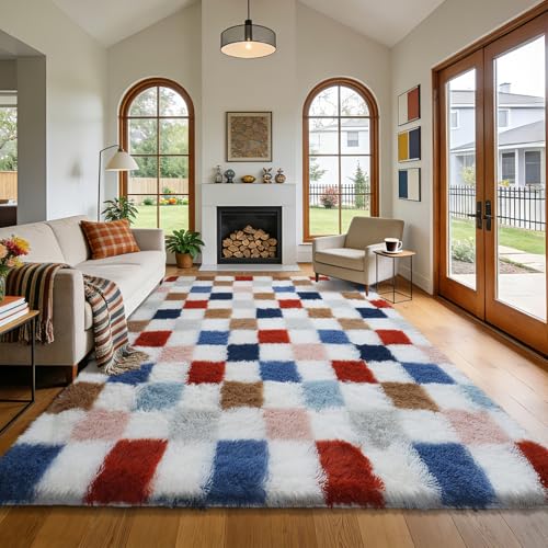 Large Shag Area Rug for Bedroom Living Room