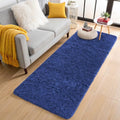 2x8 Machine Washable Runner Rugs for Hallway (2x8 Ft / Navy Blue)