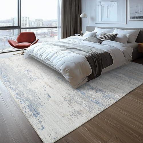 Washable Rugs 6x9 Area Rugs for Living Room (6' x 9' (Rectangular) / Blue-griege-brown-beige-white)
