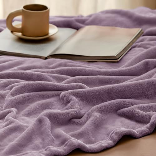 GentleSoft Fleece King Size Blankets for Bed Lavender (Lavender / King (108" x 90"))