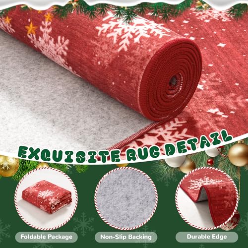 2x3 Christmas Doormat for Entryway (Red/White / 2' x 3' (Rectangular))