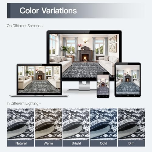 9x12 Area Rugs for Living Room (Black / 9' X 12' (Rectangular))