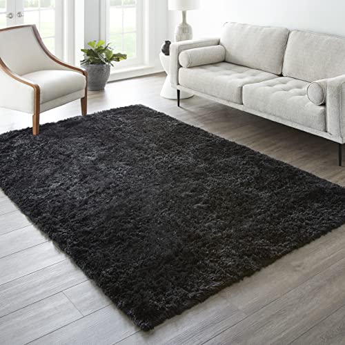 6x9 Black Rugs for Living Room (3- Black / 6' x 9' (Rectangular))