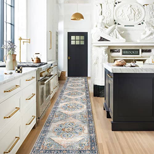 Washable Runner Rug 2x12 (Blue / 2' x 12' (Rectangular))