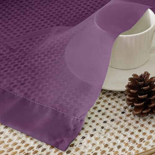 Plum Sheer Curtains 63 Inches Long 2 Panels (Plum / 42"W x 63"L (Pack of 2))