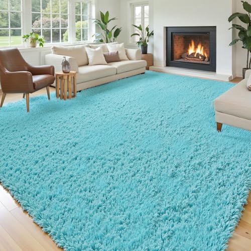 Area Rugs 9x12 Living Room (Teal Blue / 9' x 12' (Rectangular))