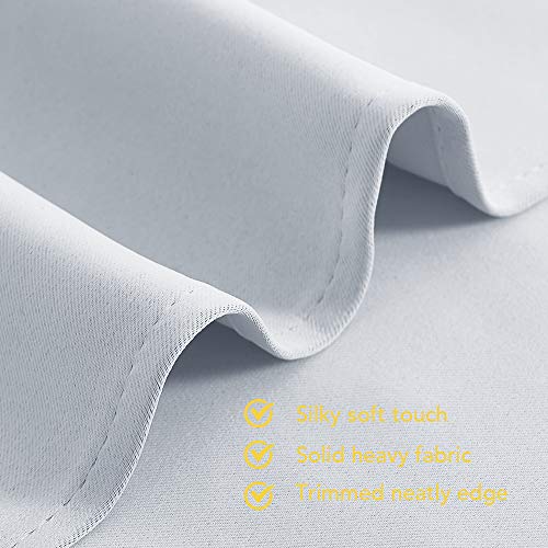 Room Darkening Window Curtain Panels (Greyish White / 42"W x 72"L (Pack of 2))