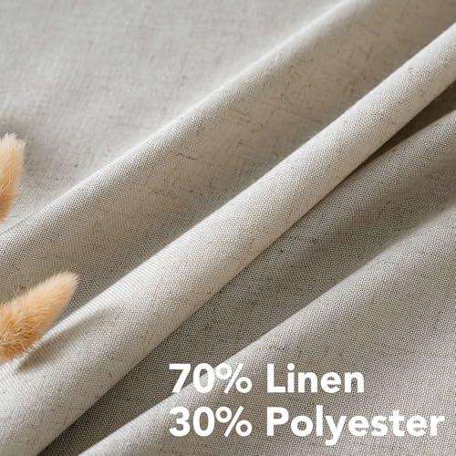 Living Room Linen Curtains (52"W x 84"L (Pack of 2) / Oatmeal)