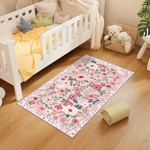 2x4 Entryway Rug (Pink / 2' x 4' (Rectangular))