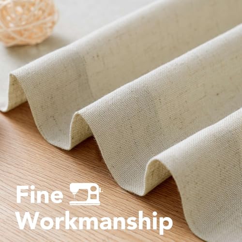 Living Room Linen Curtains (52"W x 84"L (Pack of 2) / Castle Wall)