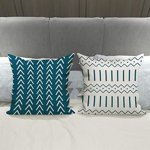 Pillow Covers 18x18 Set of 4 (Teal / 18" x 18" (Pack of 4))