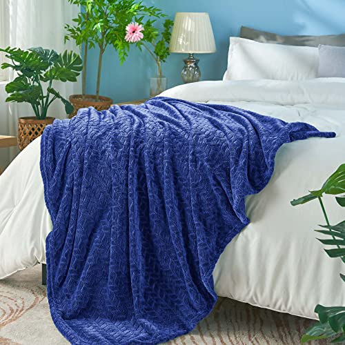 Navy Fleece Twin Blanket (Royal Blue / Twin/Twin XL-60x90 IN)