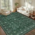 5x7 Area Rugs Living Room (Deep Green / 5' x 7' (Rectangular))