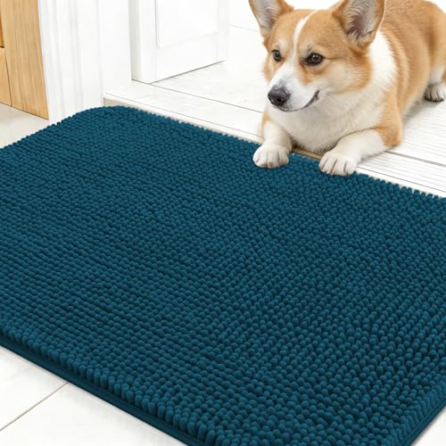 Dog Door Mat for Muddy Paws 30x17 (Atlantic Blue / 30" X 17")