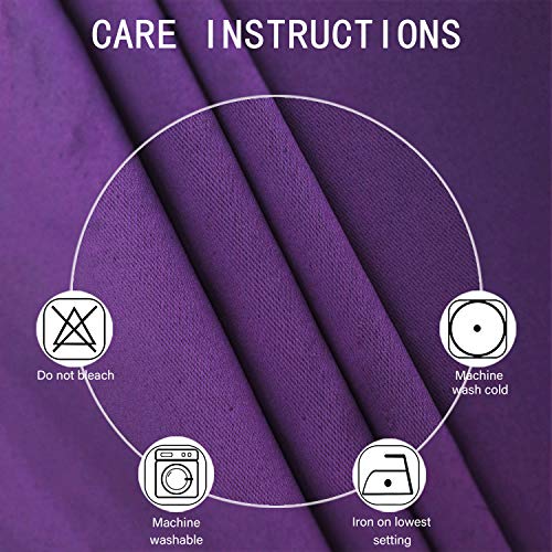 Purple Thermal Blackout Curtains (Purple / 38"W x 84"L (Pack of 2))